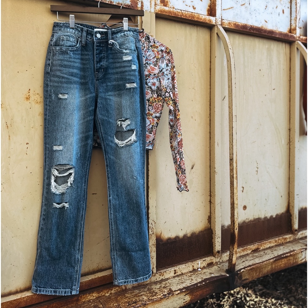 NWT Flying Monkey button fly straight leg jeans